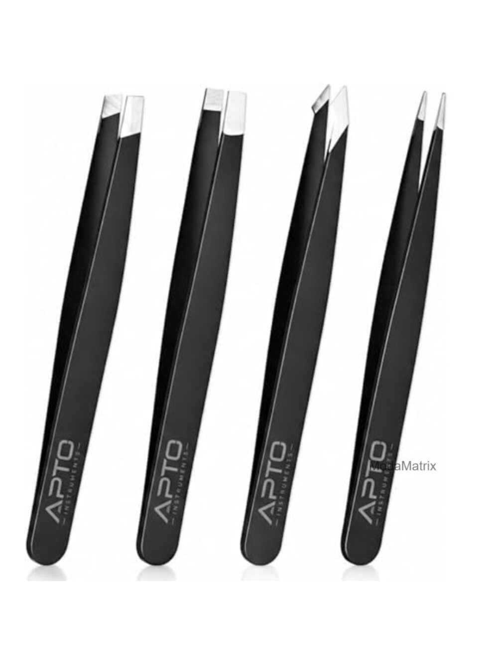 APTO Precision Tweezers Set Stainless Steel Anti-Static ESD Straight Curved Tip